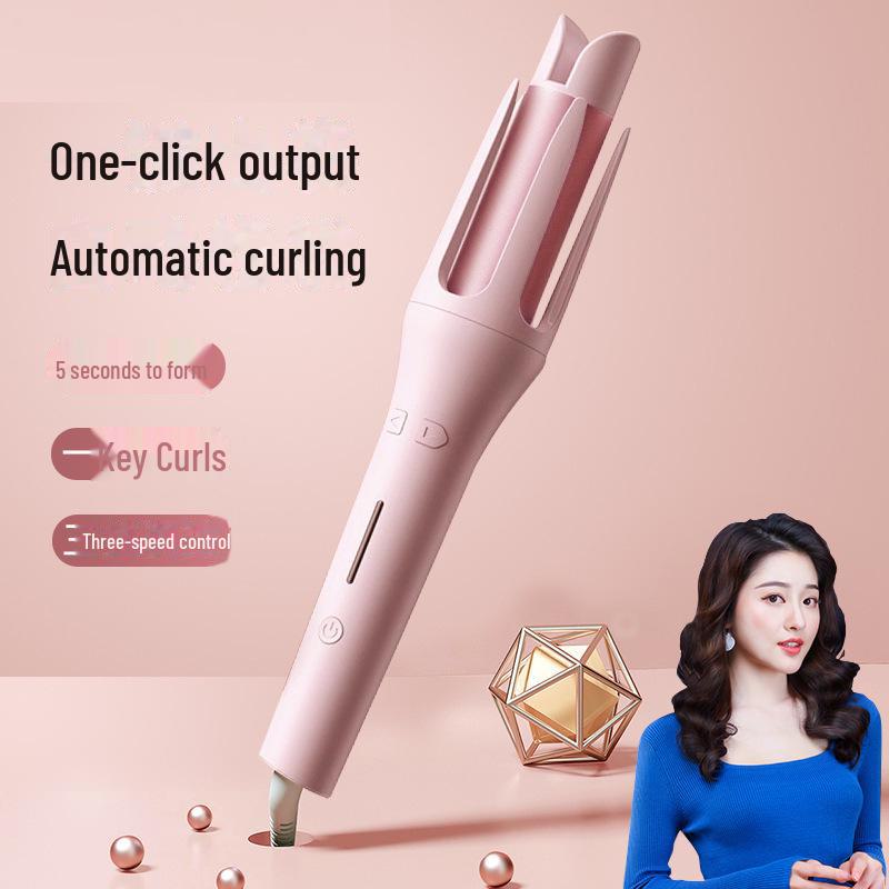 32mm Automatic Curling Iron: Gentle on Hair, Creates Big Waves, Ideal for Home Use, Orange
