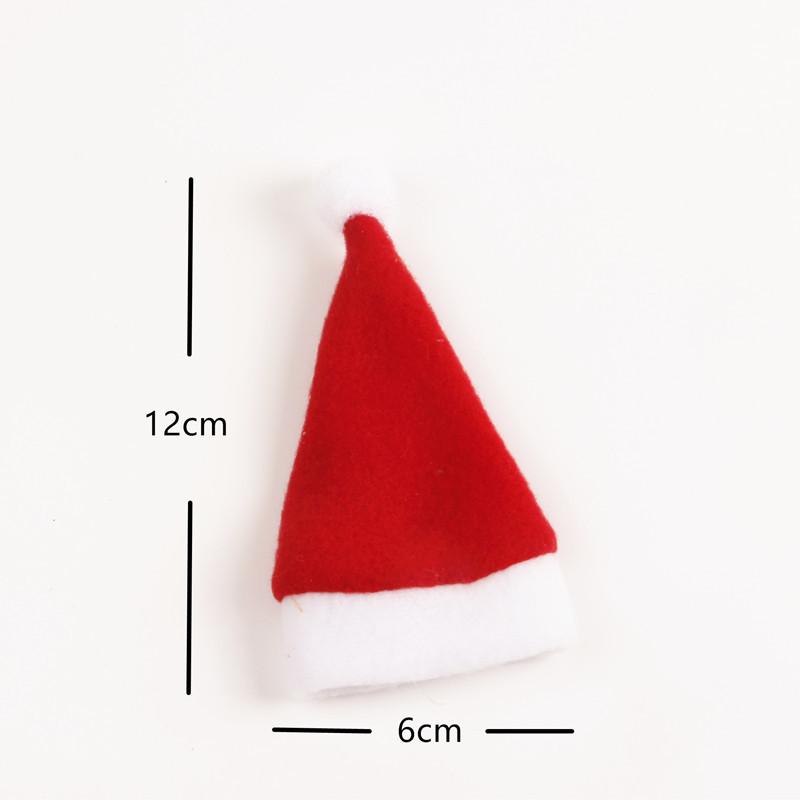 Hot Sale New Mini Christmas Hat Wine Bottle Hat Christmas Hat Christmas Hat Knife Fork Set Christmas Decoration