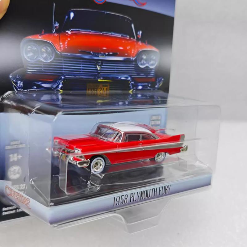 Greenlight Diecast 1:64 Scale 1958 PLYMOUTH FURY Alloy Car Model Static Collection Decorated Holiday Gifts Toys