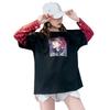Harajuku клетчатая рубашка с имитацией двухкомпонентного топа, осенняя рубашка с воротником и длинными рукавами, женская свободная студенческая рубашка