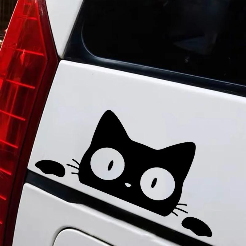 Подглядывающий кот животное автомобильный стиль окна автомобиля прочные наклейки кузов автомобиля багажник бампер забавные наклейки автомобильные аксессуары