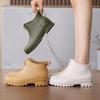 New Fashion 2025 Rain Shoes Couple Waterproof Shoes Men's Lightweight Rubber Shoes Overshoes Low-top Rain Boots Women