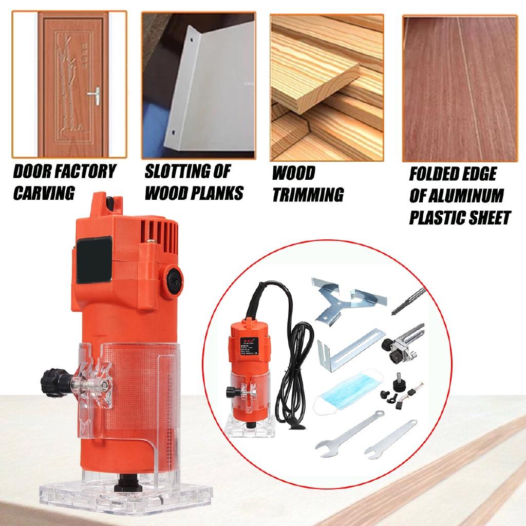 600 Вт 220 В 30000 об/мин 6,35 мм Электрический ручной триммер Дерево Медь Мотор Триммер Резьба Деревянный Ламинатор Фрезер Инструмент для соединения