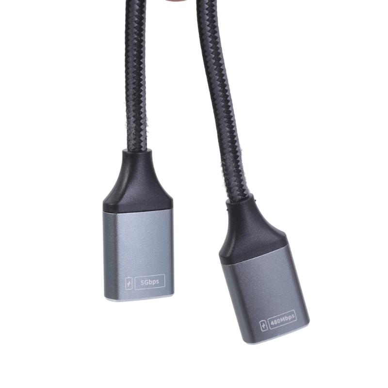 Кабель-адаптер USB (папа) с разветвителем на 1 порт USB 3.0 и 2 порта USB 2.0 для ноутбука, телевизора, павербанка, мыши