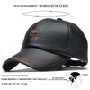 High Quality Baseball Cap Casual Fashion Hat Autumn and Winter Warm Caps PU Leather Hats for Men