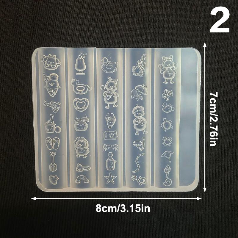 Bowknot Nail Mold in 3D Silicone; Transparent Templates for Flower Heart Lace Nail Art Designs