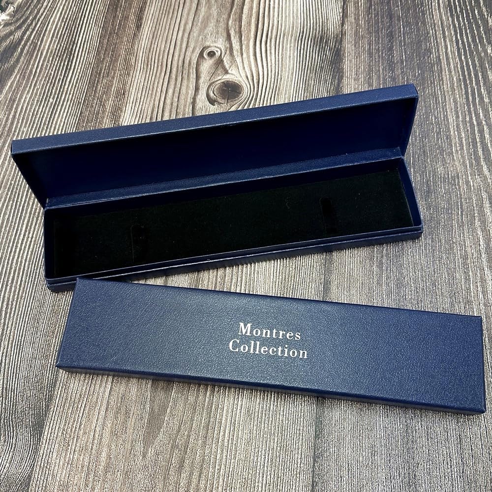 Пара часов Коробка для хранения часов Соответствующая пара часов Натуральный камень Синий опал Браслет из нержавеющей стали [Montress] Мужские Женские MS-003G-SS-pea []
