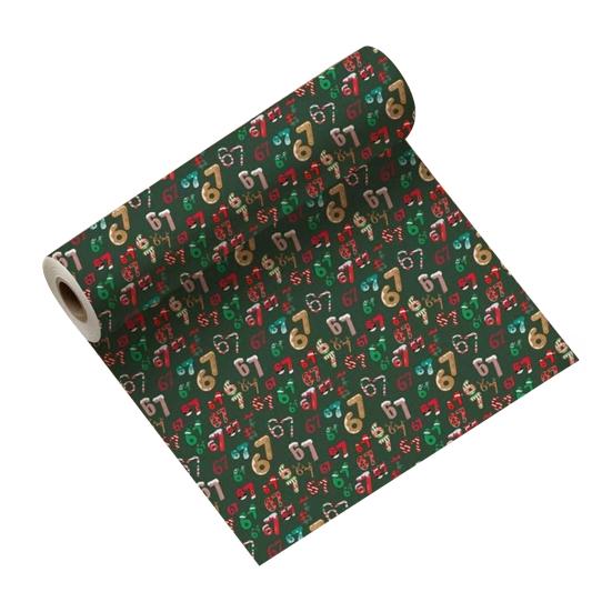 67 Мем Рождественская подарочная упаковка Смешная оберточная бумага для детей Уникальная бумага для упаковки праздничных подарков, вызывающая «гниль мозга», в рулоне для упаковки подарков на день рождения, Рождество