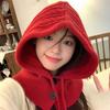 One-Piece Winter Balaclava Hat Ear Protection Neck Warmer Pullover Hat Fashion Women Hooded Caps