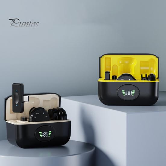 Беспроводной петличный микрофон с шумоподавлением, сверхчистый звук, 360-градусная запись, петличные микрофоны