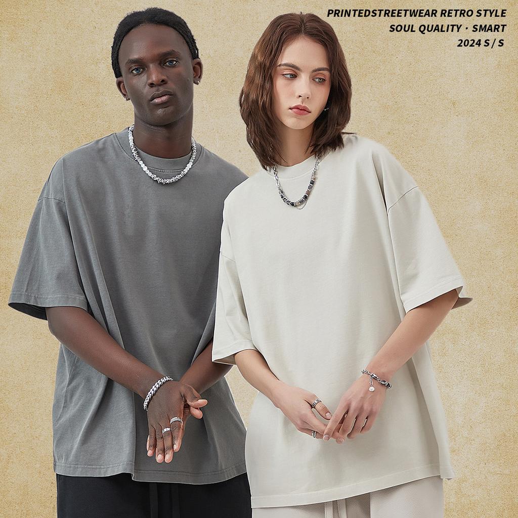 275 г/м² 100% хлопок стираная футболка с индивидуальным рисунком принт мужские футболки персонализированная футболка