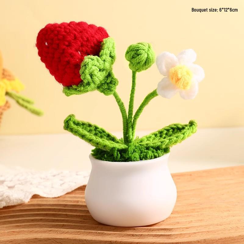 Handmade Sunflower Desk Decoration - Woven Bouquet Gift for Students & Girls