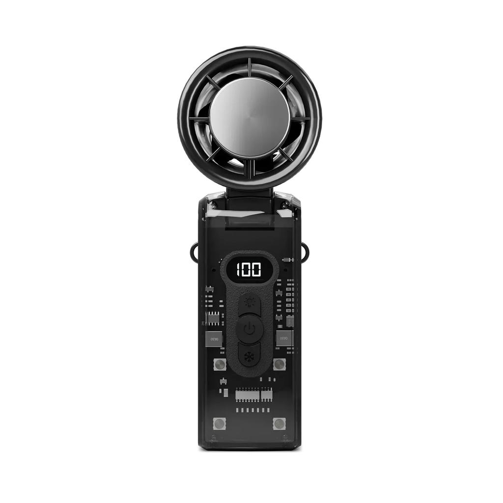 3600mAh Portable Fan Refrigeration Mini Handheld Fan Turbine High-speed Violent Electric Fan Foldable Neck Ice Pack Small Fan