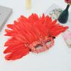 Fashion Carnival Headpiece Personality Halloween Mask Feather Masquerade Mask  Stage Performance