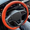 Leather D Cut Auto Steering Wheel Cover Ultra-Thin Breathable Non-Slip D Shape Sport Car Steering Wheel Protector Accessories