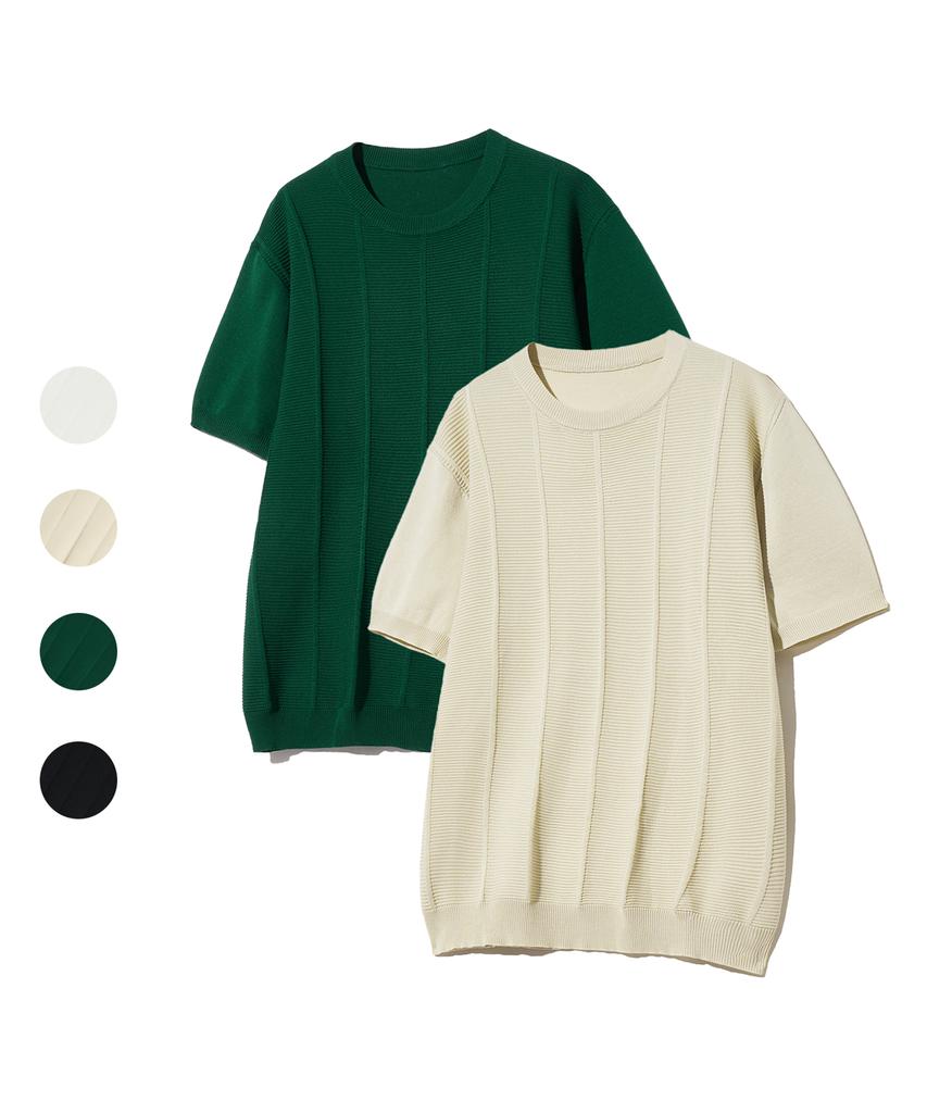 IRONYPORNO WHITELINE 86-Iroj050 Bold Stripe Round Knit 4 Colors