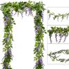 2 шт. Искусственная Шелковая Цветок Глицинии Цветок Лоза Цветочный Венок Гирлянда Свадьба Домашний Декор Свадебная Арка Цветочный Декор