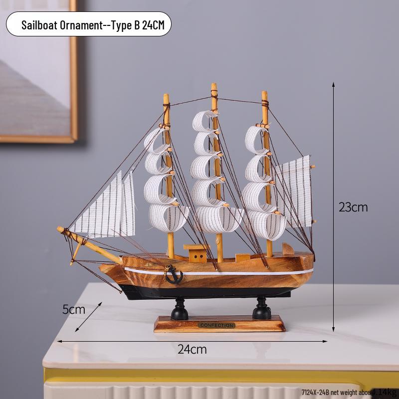 Орнамент Парусная лодка - Модель для украшения дома или офиса