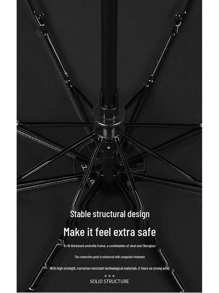 Automatic Floral Oil Painting Umbrella - Portable, Sturdy, Black Glue Sunscreen Parasol