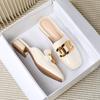 Fashion Thick Heel High-end Bag Head Half Slippers Women's Summer Wear New Versatile One-pedal Cool Slippers Women