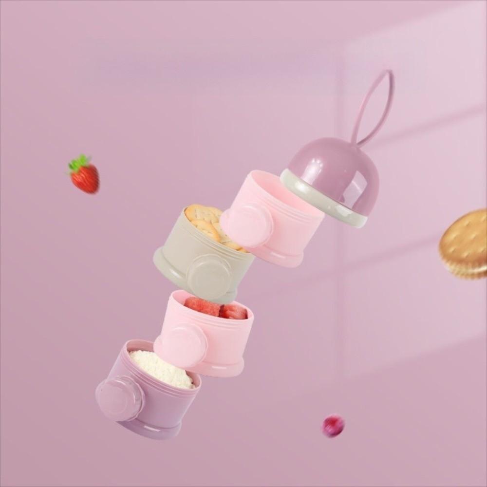4 Layer Milk Powder Box Multiple Openings Milk Powder Bottles Cartoon Infant Baby Food Storag Box