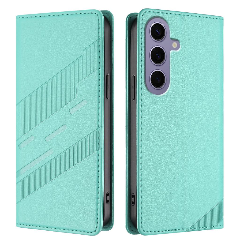 For Samsung Galaxy S24 Phone Cases Punk Style Imprinted Wallet Stand Leather Cover