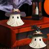 Halloween Ornament Ghost Wearing Witch Shape Statue Indoor Outdoor Display Statue Haunted House Ghost Ornament