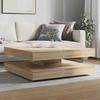 VidaXL 360-degree Rotating Coffee Table Sonoma Oak 90x90x34.5 Cm, Side Table, Living Room Table, Modern Coffee Table, 3321353