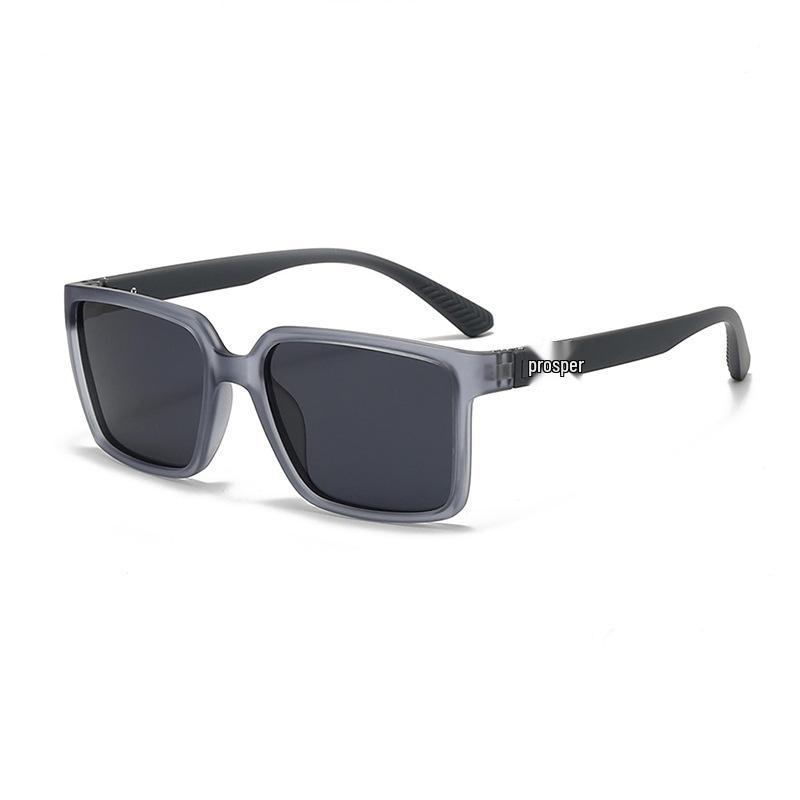 2026 Retro Men's Polarized Square Sunglasses - Trendy, Slimming Design for Driving