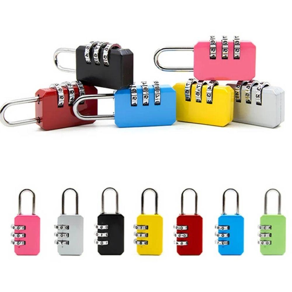 Combination Lock Backpack Zipper Lock 3 Digit Password Lock Dormitory Cabinet Lock Luggage Padlock