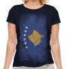 Косово Выцветший флаг Женская футболка Косова Косовар К ????? Косоварский футбол