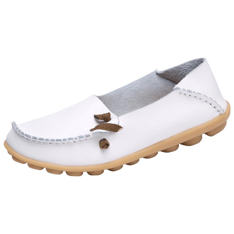 Женские туфли на плоской подошве весна-лето Новые женские лоферы с круглым носком Балетки Женская повседневная обувь Женские мокасины без застежек Zapatos Mujer Размер 44