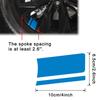 TOMALL 6pcs Wheel Rim Stripe Reflective Sticker Car Vinyl Reflective Safety Decoration Stripe Universal Rim Decal Bumper Fender Accessories (Blue)
