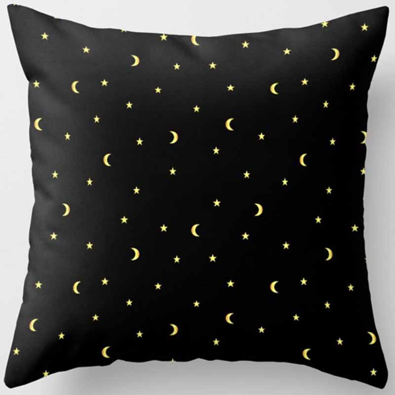 Черно-желтая квадратная наволочка, украшение для дома, чехол для автомобильного дивана 45 см * 45 см
