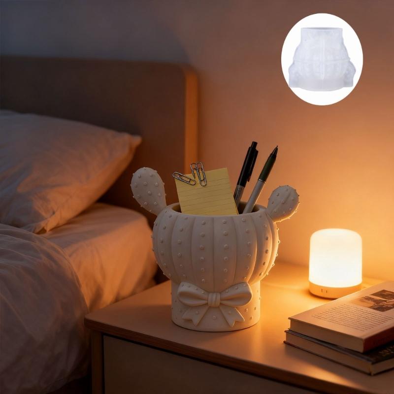 Силиконовая форма для контейнера молочая Цветочный горшок Формы Контейнеры для растений Формы Подходит для литья смолы Ювелирных изделий и Дома