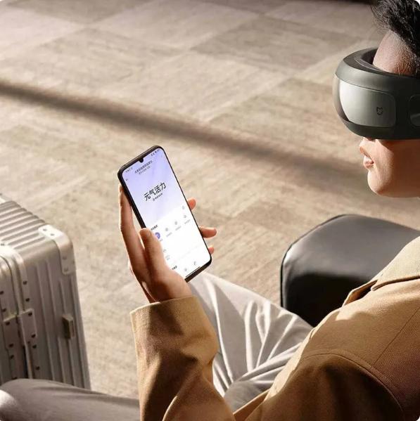 Xiaomi Интеллектуальный массажер для глаз Mijia, зона горячего сжатия, визуальный складной портативный перезаряжаемый на заказ