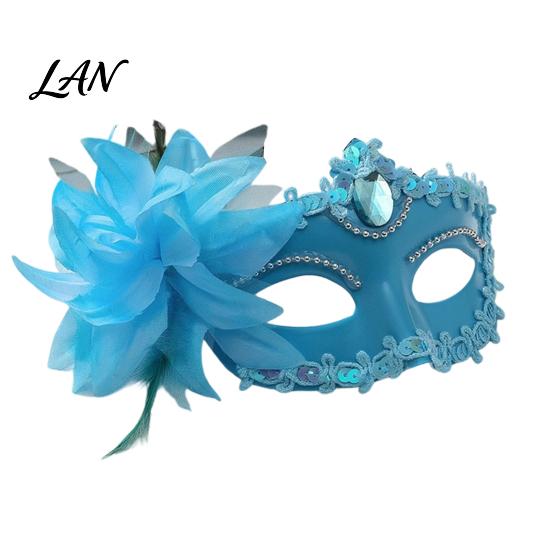 Mesh Flower Mask Half Face Masquerade for Women, Rhinestone Venetian Evening Party Mask, Costumes Accessory Halloween Carnival Prom Ball