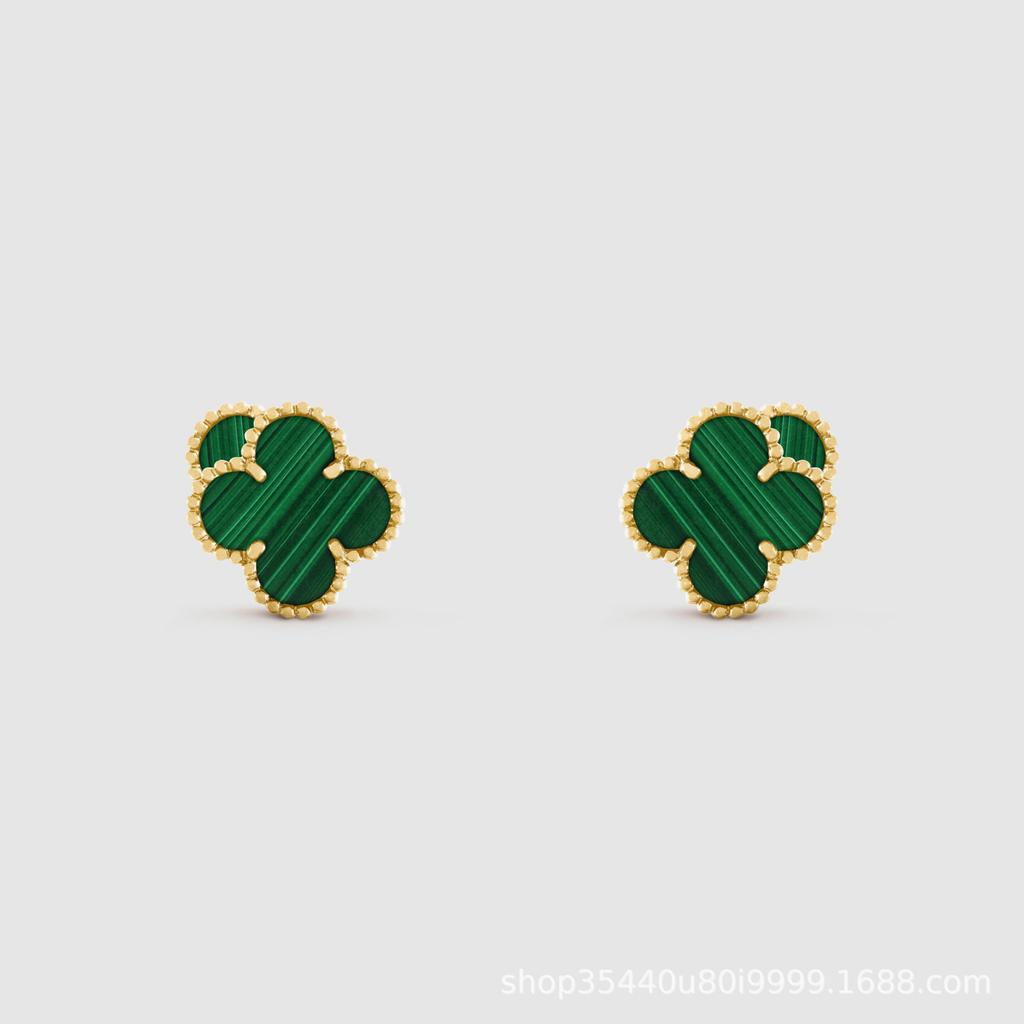 Серьги-тренды в виде четырехлистного клевера, настоящие серьги-фритиллярии