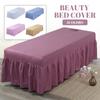 Beauty Salon Bedspread Massage Bed Cover Cotton Beauty Salon Table Bed Sheet SPA Bed Full Cover With Hole Bed Skirts