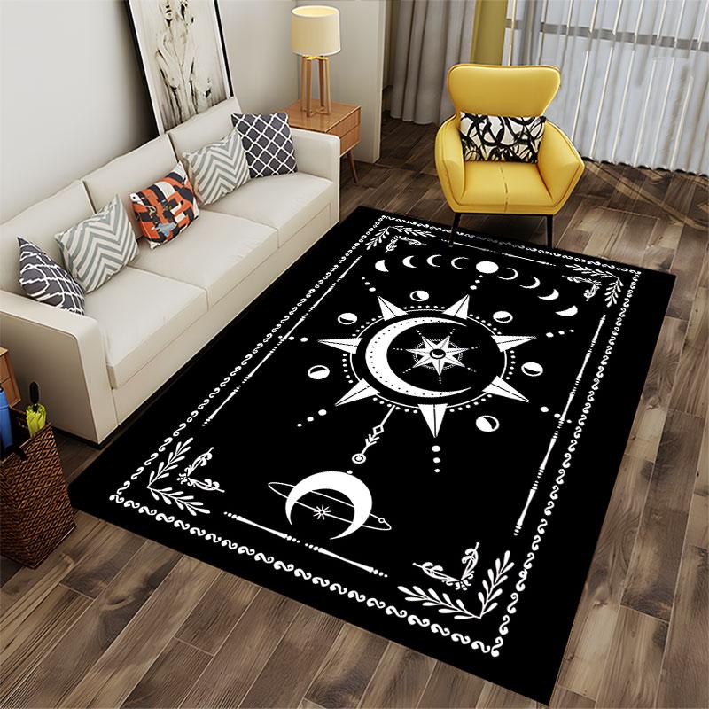 Celestial Moon and Star Pattern suitable as a non-slip mat for the living room or bedroom sofa