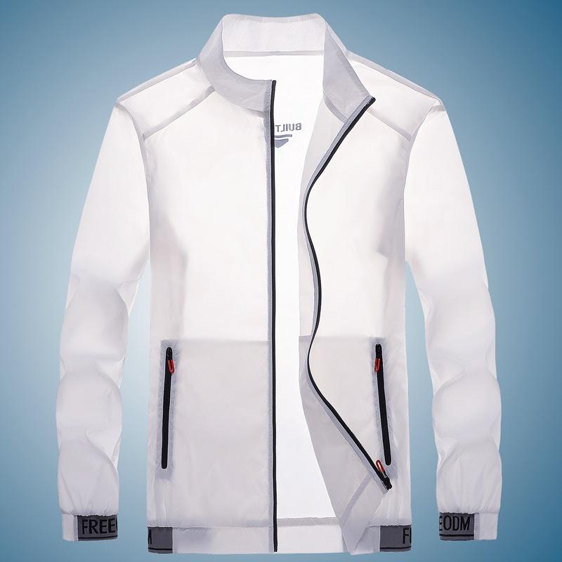 Sunscreen Clothing Men's Jacket Summer Thin Breathable Ice Silk Fishing Sports Sunscreen Clothing Top Coat Jacket