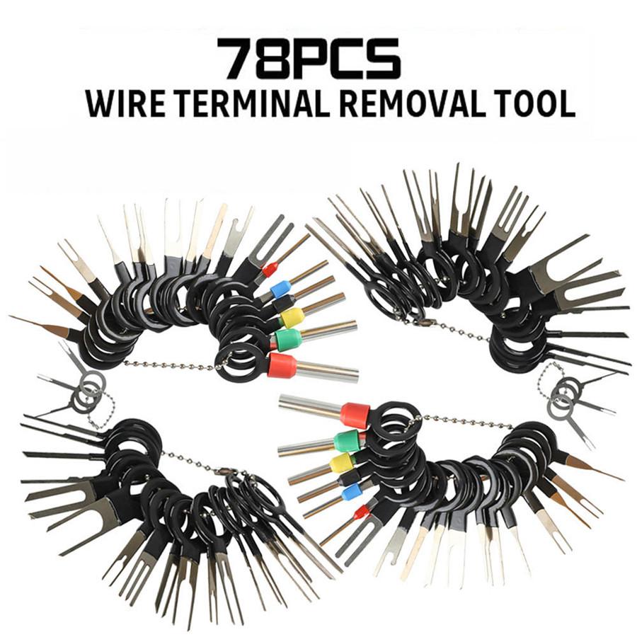 78x Car Terminal Removal Electrical Wiring Crimp Connector Pin Extractor Kit