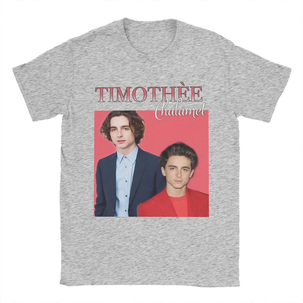 Timothee Chalamet American Actor T Shirt Beach Pure Cotton T Shirts For Unisexs Trending Pattern Tshirt Shortsleeved Clothing