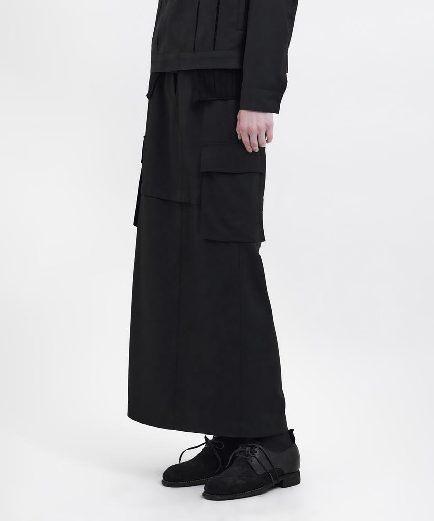 YOUTH Cargo Maxi Skirt - Black