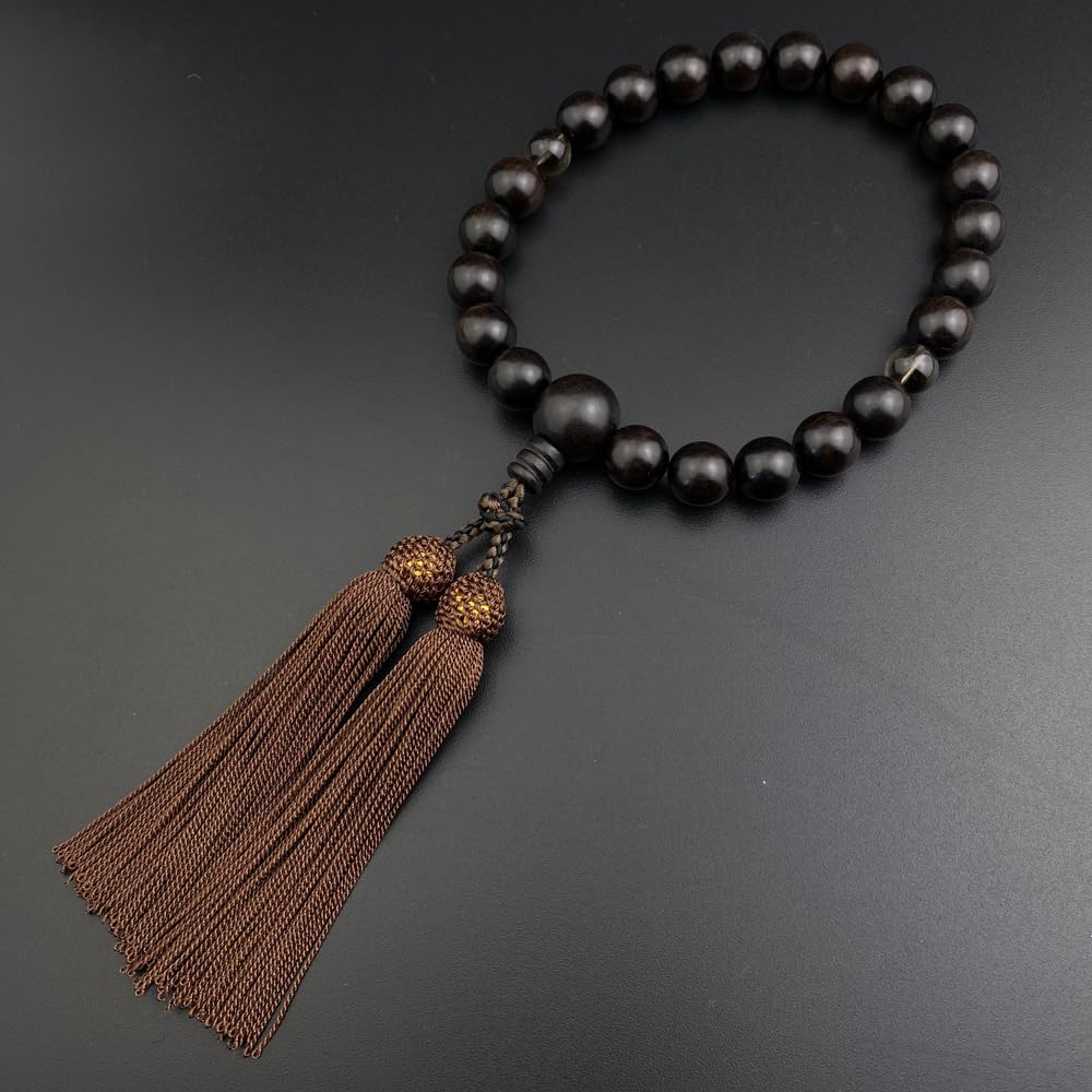 Четки Myorenka для молитвы 22 неформальные молитвы Tentama Tetsutoki молитвенные четки для памяти подходят для всех буддистов коричневого цвета, бусины, черное дерево,