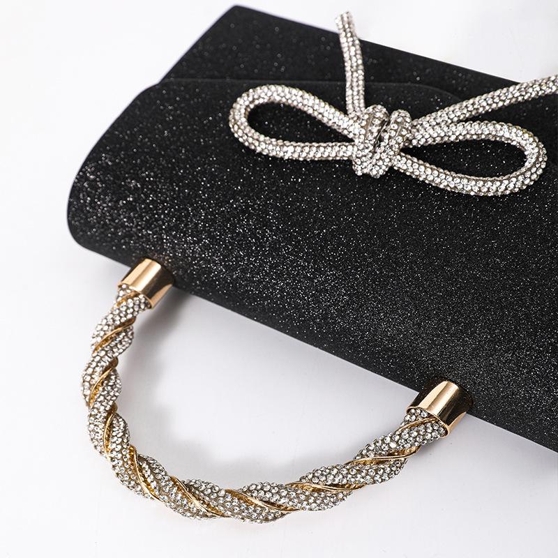 Новая Банкетная Клатч-Сумка Высокого Качества Универсальная Ромбовидная Цепочка-Бант Сумка Через Плечо для Вечернего Платья