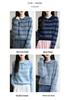 2025 Fall Women's Pure Wool Casual Stripe Polo Collar Long Sleeve Sweater