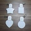 LED Light Sublimation Ornament Blanks for DIY Crafts and Christmas Decoration Clear Acrylic Heart Shaped Keyring Pendant