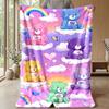 Care Bears Cozy Flannel Blanket, Comfortable Warm Throw Blanket for Bedroom Sofa Home Use
