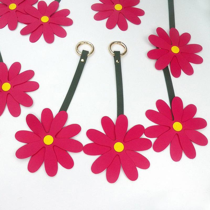 1 шт. ромашка орнамент искусственная кожа цветок брелок модная сумка шарм многофункциональный багаж кулон аксессуары ювелирные изделия декор